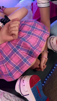 Hot Blonde Milking Her Personal Femboy