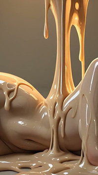 Femme nue adulte dans un mouvement lent séduisant aux formes fondantes