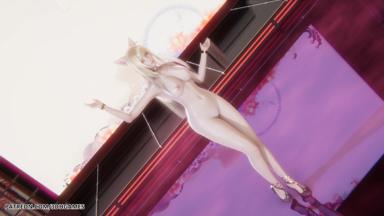 3D-Hentai Games: Mmd Gokuraku Jodo Ahri Sexy Striptease League of Legends Hentai...