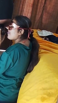 College Girl Wanna Lick His Cock All Night in the Hotel
