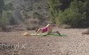 Sheryl X: Outdoor Yoga in Pantyhose in the Forest