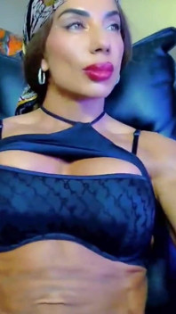 Little Black Dress Hiding a Huge Fat Juicy Clit