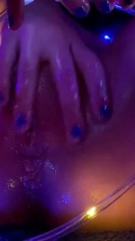 Artsy, Oily, String Light Pussy Rubbing
