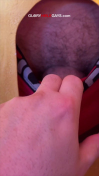 Bisexual Guy at the Gloryhole - the Loudest Orgasm Ever