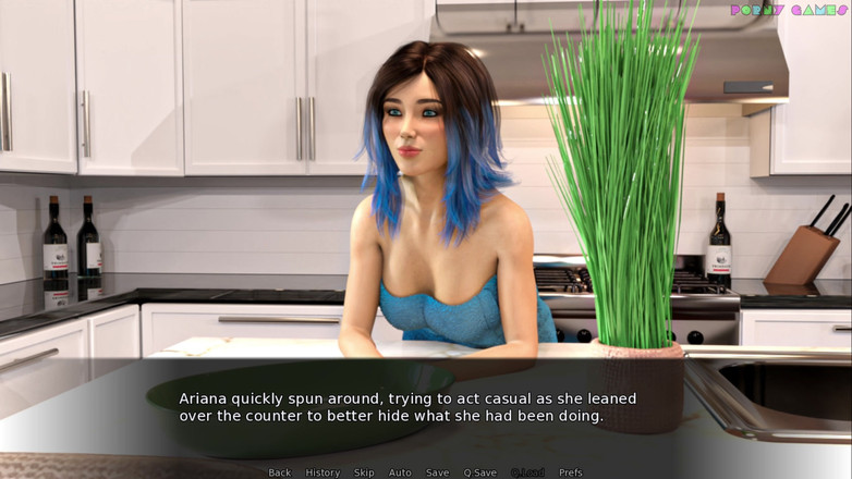 Porny Games: Ariana的日记被上层的女孩们干 - 厨房柜台性爱2