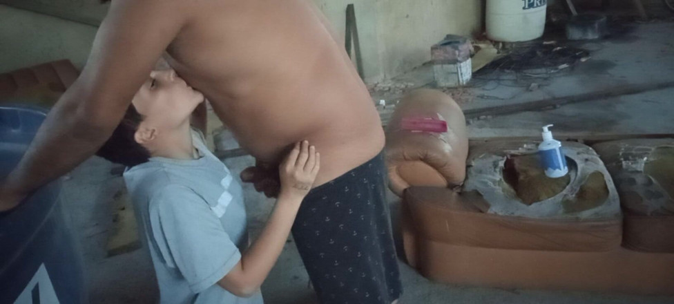 LeoOgro: Fucking the Ass of the Shoe on the Terrace 100% Anal