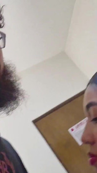 I'm Heading to the Hotel with My Sexy Brunette Girlfriend; I'm Going to Make Her Eat My Huge Cock, Haha.