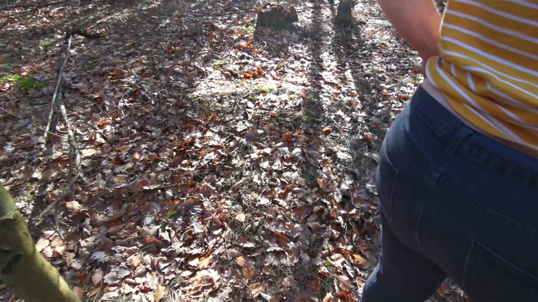 Bouncy Tits Action: Schiaffi vagina e tette nel bosco