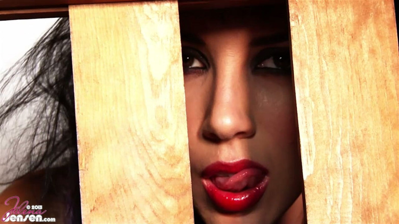 Jelena Jensen: Busty Jelena Jensen in Crotchless Fishnets and Boots!