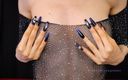 Rebecca Diamante Erotic Femdom: Small Tits and Long Nails Worship