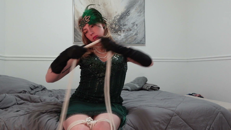 Tied_Tales: Stella Elle's Roaring '20s Self-bondage Seduction - POV Captive Fantasy Awaits!