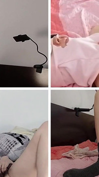 Amateur-mutter fingert muschi-orgasmus mit stöhnen. Brünette behaarte muschi, dicke titten, dicker arsch.