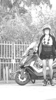 During the Ride, Her Skirt Lifts up and Reveals Her Small Penis