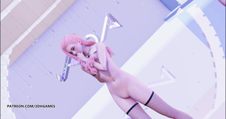 3D-Hentai Games: Estelar - Vibrato Ahri Seraphine Kaisa nua dança kda league of...
