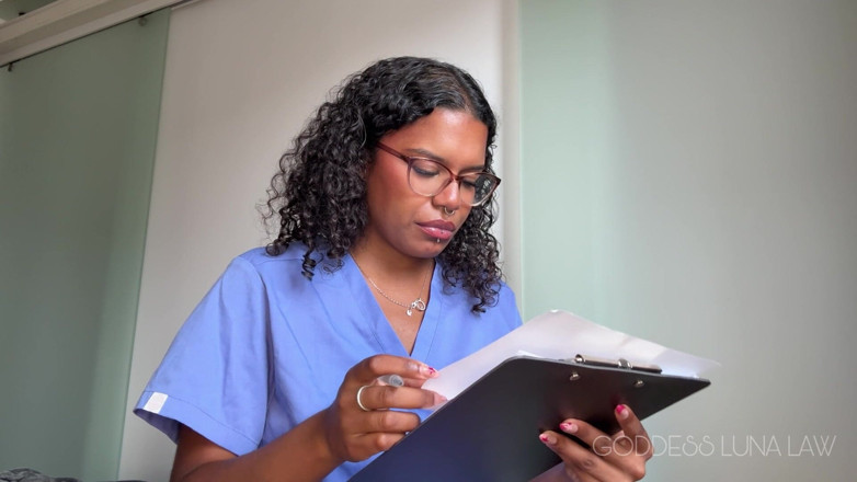 Goddess Luna Law: Micropenis Diagnosis Ebony Nurse Goddess Luna Law Turns Your Check-up...