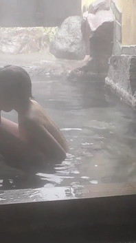 Mature Couple at Hot Spring Inn, Outdoor Cunnilingus, Blowjob