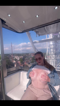 At the Carnival Flashing My Tits