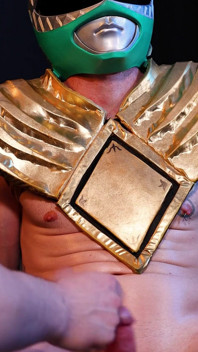 Guy 30 - Edging the Green Power Ranger Until He Covers His Own Face