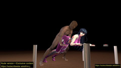 Misterj 3d Studio: Asagi op zijn hondjes-positie met vreemde