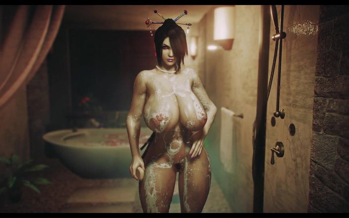 Velvixian 3D: 露露特殊淋浴（裸体）