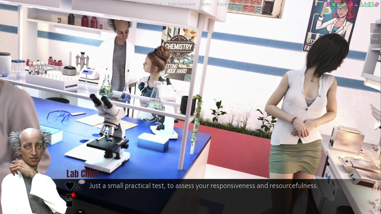 Porny Games: Jason muncrat bareng coeur de cochon - seks oral di laboratorium,...