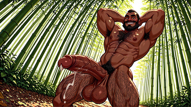 Erotic Man: जंगली मर्द राक्षसी के साथ पोज दे रहे हैं