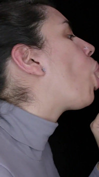 Grey Turtleneck Facial