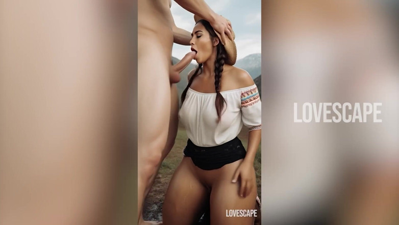 Lovescape: Contadina di montagna con culo grosso - prende il cazzo in...