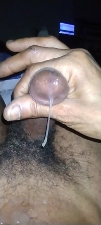 Solo Masterbation with Cumming Cock Close up