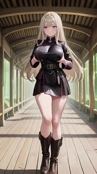 ブロンドのヴァルキリーの脱ぎ場面、あの大きなスリットの黒い制服は狂気じみています!
