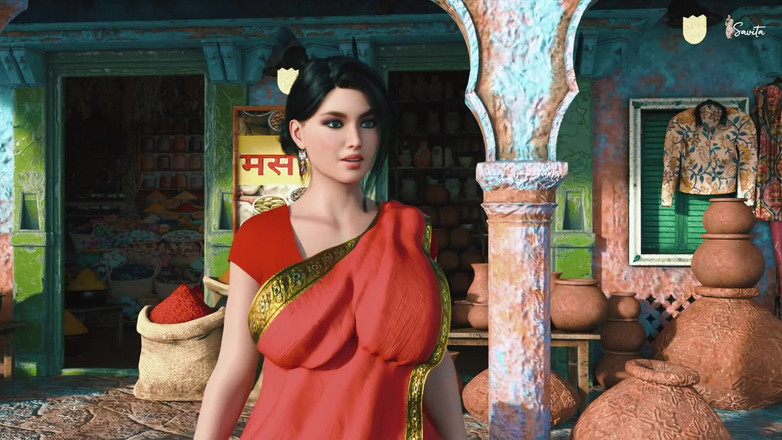 Your Savita bhabhi: Sexy Meena a Seema Bhabhi ošukané vesnickou hlavou