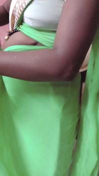 Desi Tamil Slut Wife Renu No Bra Blouse & No Panty Petticoat Saree Tease for Secret Lover! Indianhotwifex