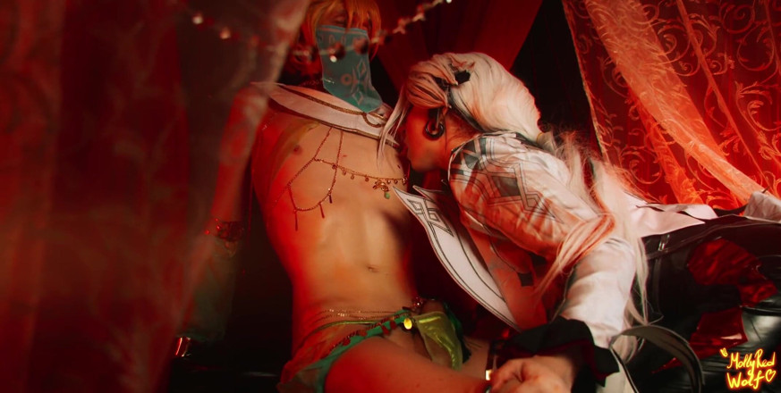 MollyRedWolf: Genshin Impact. Harlequin a fait danser le voyageur pour elle -...