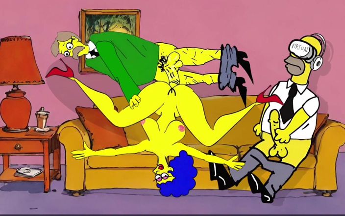 Octopussy Lovers Club: Buurvrouw neukt getrouwde huisvrouw terwijl haar man naar porno kijkt