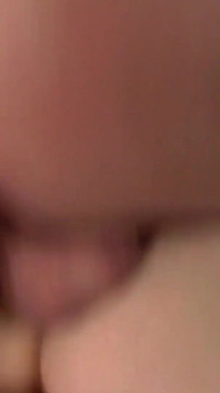 Brunette teen Katie Michaels sucks and fucks cock and gets her creampie