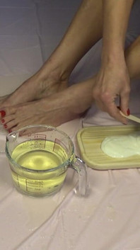 Golden Shower. Foot Fetish and Food Games
