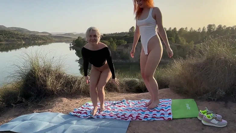 Sheryl X Sinclair: Outdoor Yoga Lesson: MILF Teacher and Her Young Student