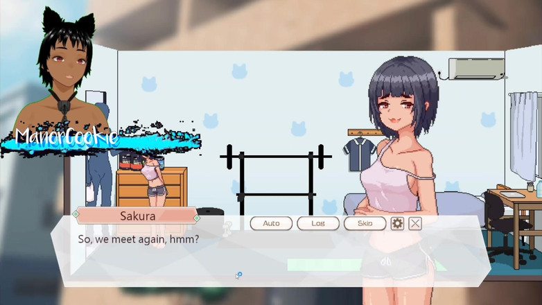 Manor Cookie: デリバリーホット - 荷物を配達し、運動が好きで絶頂のようなタンパク質が好きなさくらと出会う