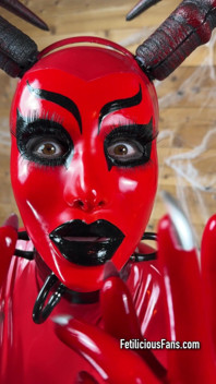 Latex Devil Miss Fetilicious Is Ready for Halloween