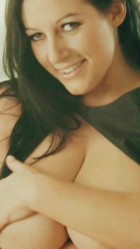Busty Brunette Simone in Black Lingerie