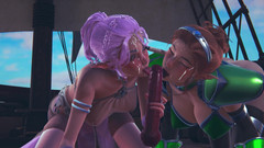 Waifu club 3D: Hai tiên mặt ướt át bú một con cu to