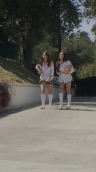 Brunette Students in Lesbo Fun