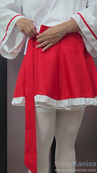 Sissy Kanisa Short Skirt Miko Cosplay Ep1: Get Dressing
