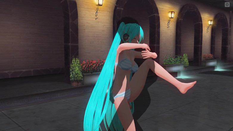 H3DC: 3D 헨타이. 수영장에서 따먹히는 수영복 입은 Miku