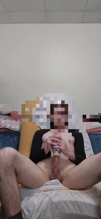 Big Young White Cock Dominates His Toy!!