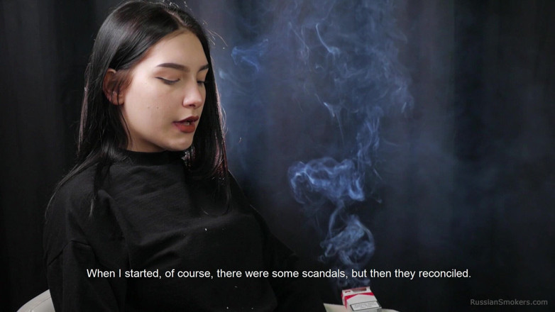 Russian Smokers: Young Brunette Smoker Interview - Calm Voice, Deep Inhales, Honest Addiction...