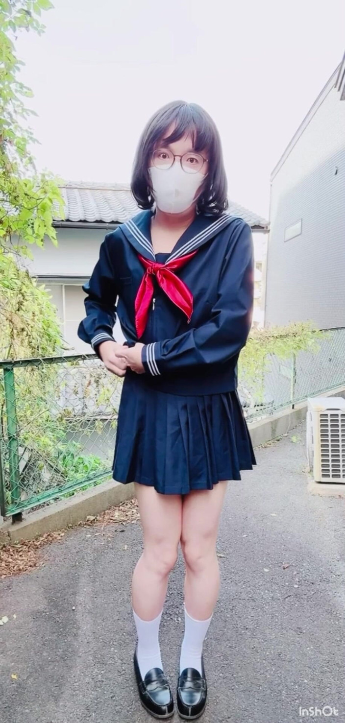 Madokaexp: Ass Flicking &amp; Masturbation by a No-panties Sailor Suit Femboy