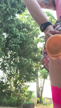 Riding My Dildo Outdoors