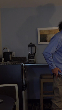 Office workout för anställd med outtakes