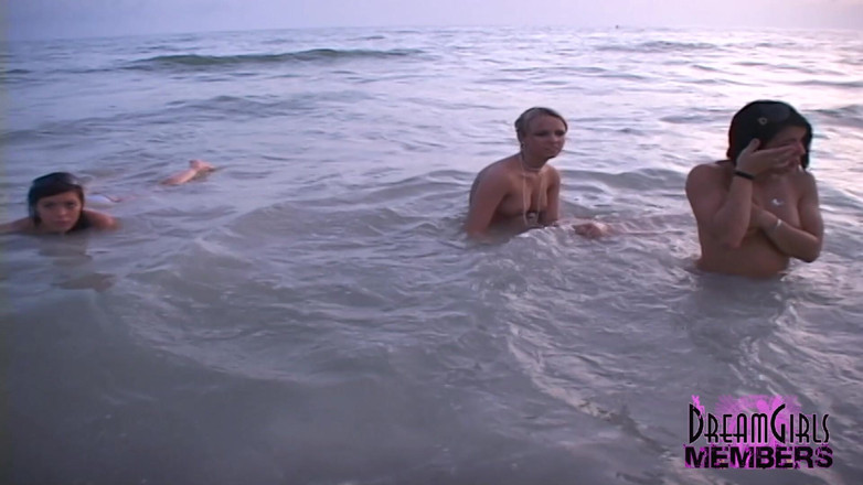 Dream Girls: Three Hotties Make Out and Get Topless at a Public...